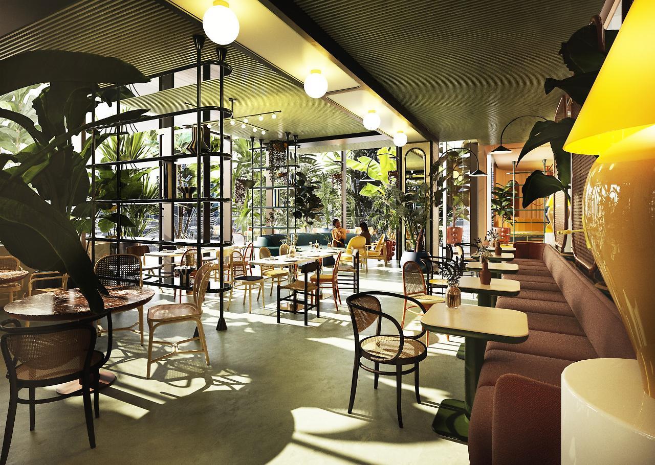 The Standard, Bangkok Mahanakhon Exterior foto Interior of the restaurant